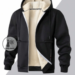 Męska Bluza z Kapturem – Ciepły Polar, Luźny Krój